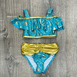 Disney jasmine Blue and Gold Bikini Set